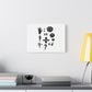 Ocean Wave with Heart Outline Matte Canvas