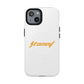 Orange Lightning Text Logo Tough Magnetic Case