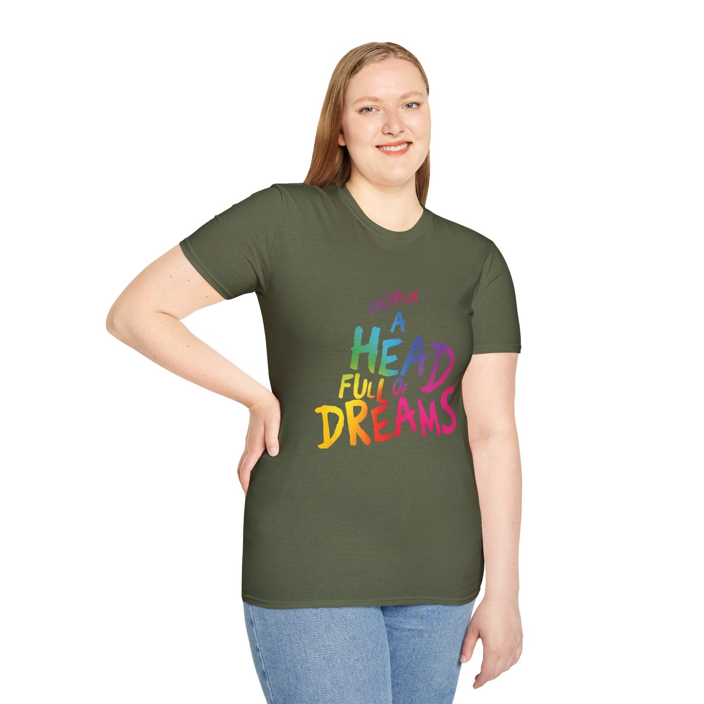 Unisex Softstyle T-Shirt Inspired by Coldplay’s Iconic A Head Full of Dreams