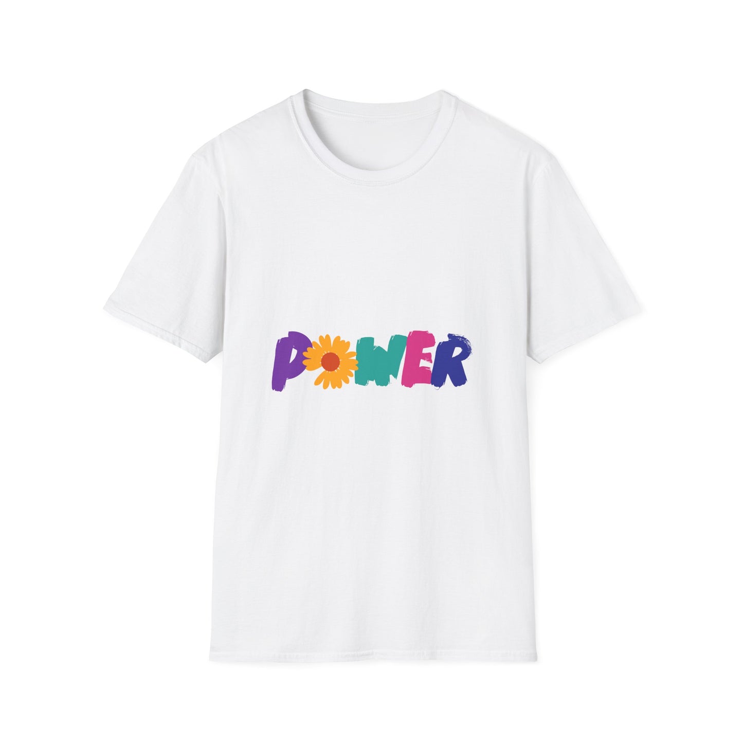 Retro Flower Power Color Pop Unisex Softstyle Tee