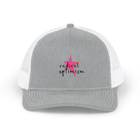 Flame Script Statement Snapback Trucker Cap