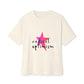 Flame Script Statement Unisex Oversized Boxy Tee