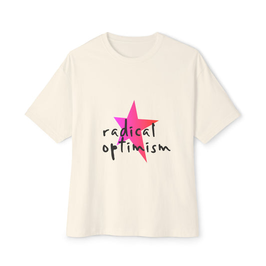 Flame Script Statement Unisex Oversized Boxy Tee