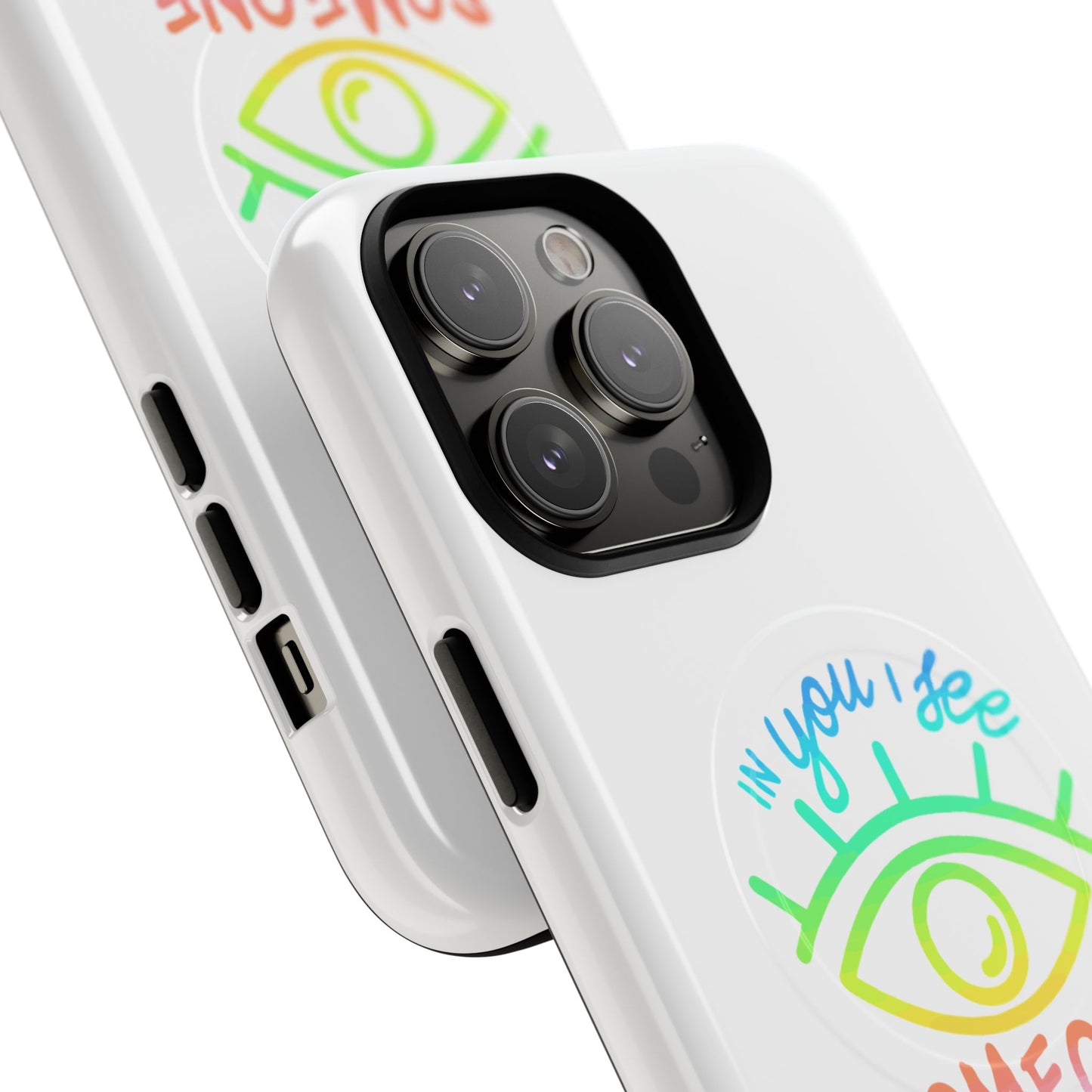 Vibrant Eye and Text Tough Magnetic Case