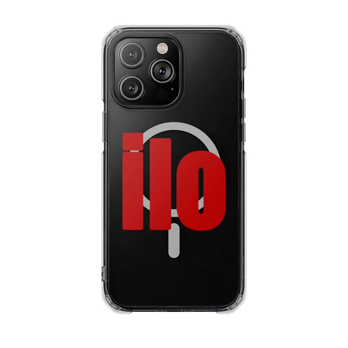 ILO Bold Red Block Magnetic Clear Impact Case