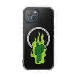 Green Flame Icon Magnetic Clear Impact Case
