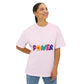 Retro Flower Power Color Pop Unisex Oversized Boxy Tee