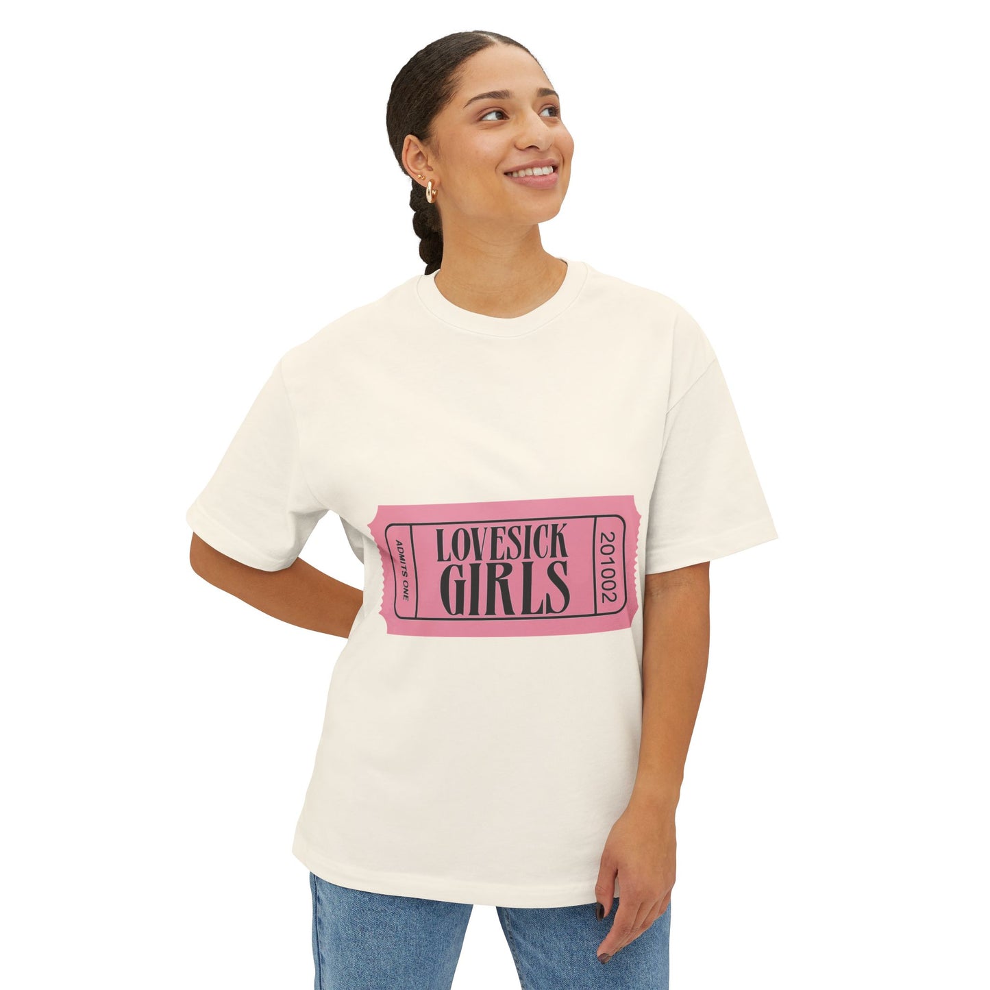 Lovesick Girls Ticket – Oversized Boxy Tee