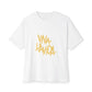 Golden Brush Script Unisex Oversized Boxy Tee