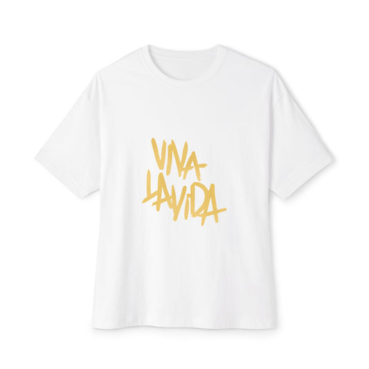 Golden Brush Script Unisex Oversized Boxy Tee