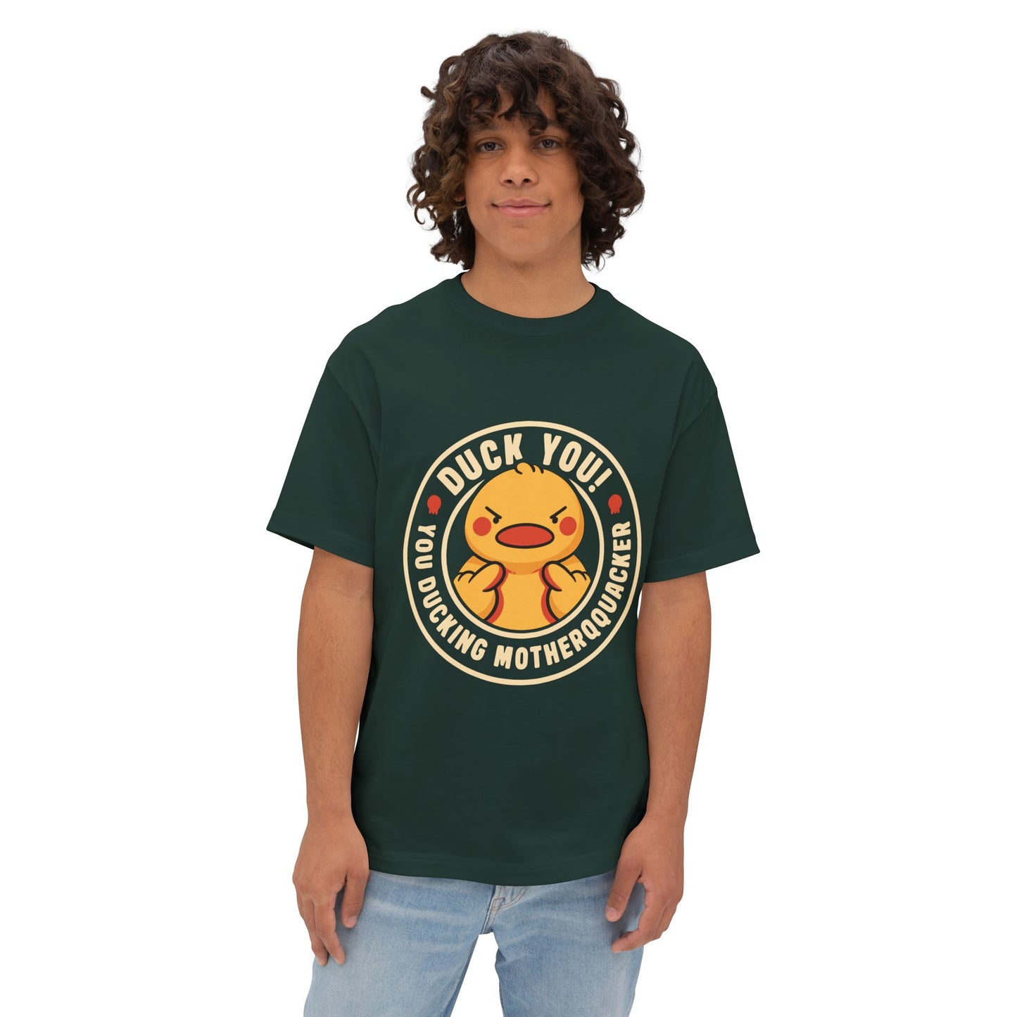 Oversized boxy Tee – Snazzy Duck Edition