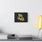 Golden Brush Script Canvas