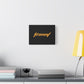 Orange Lightning Text Logo Canvas