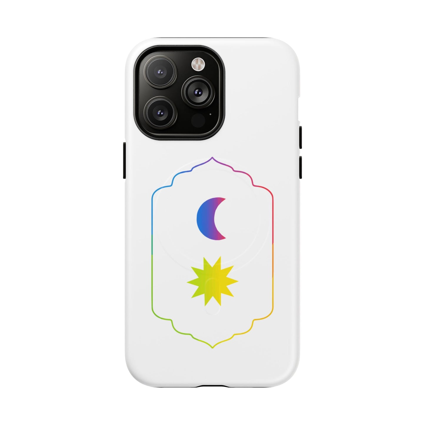 Gradient Moon and Star Emblem Tough Magnetic Cas