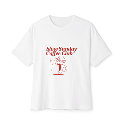 Unisex Oversized Tee – Snazzy Coffe Club Edition