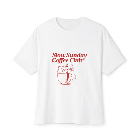 Unisex Oversized Tee – Snazzy Coffe Club Edition
