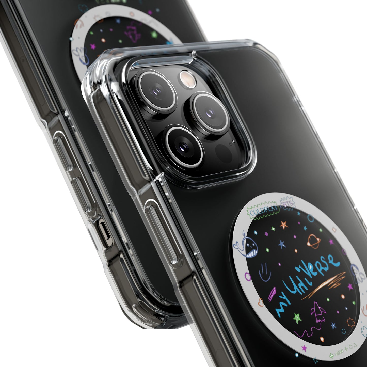 Neon Space Doodles Magnetic Clear Impact case