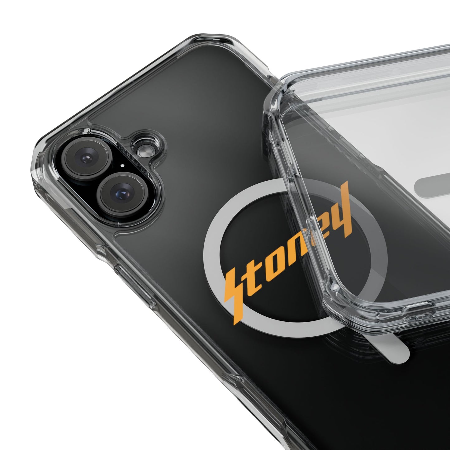 Orange Lightning Text Logo Magnetic Impact Case