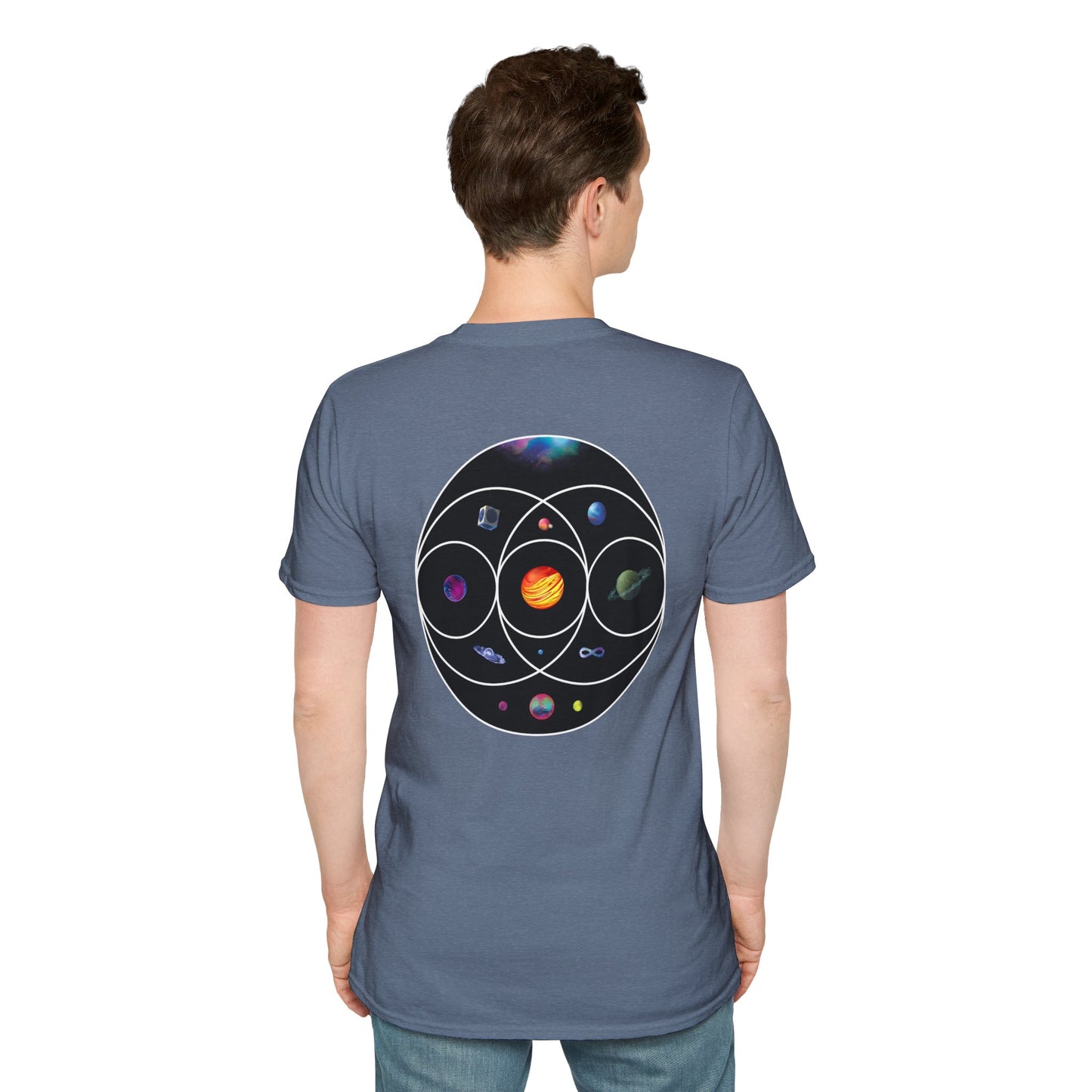 Unisex Softstyle T-Shirt Inspired by Coldplay’s Illustration Concept_B