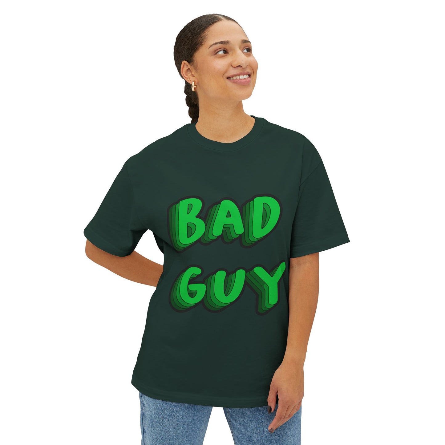 Bold 3D Bad Mood Unisex Oversized Tee