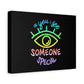 Vibrant Eye and Text Canvas