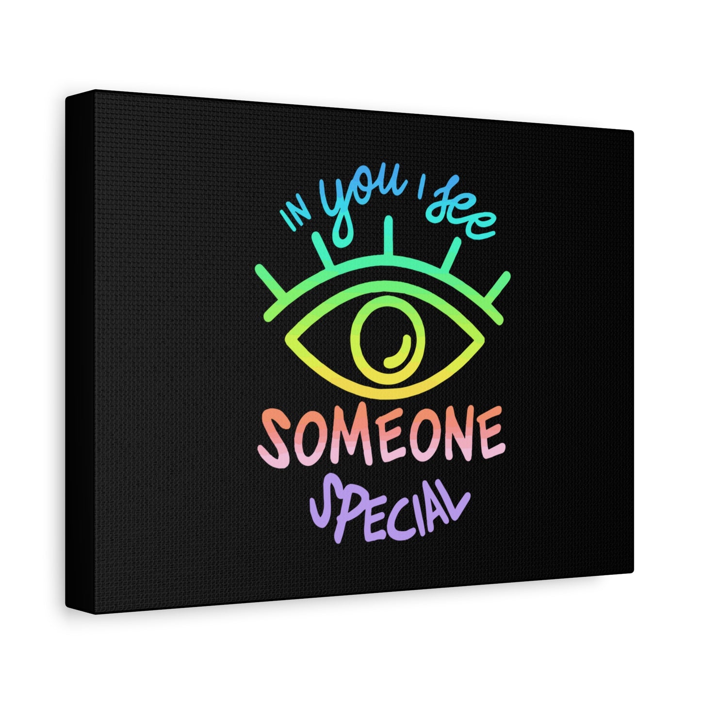 Vibrant Eye and Text Canvas