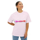 Wavy Groovy Typography Unisex Oversized Boxy Tee
