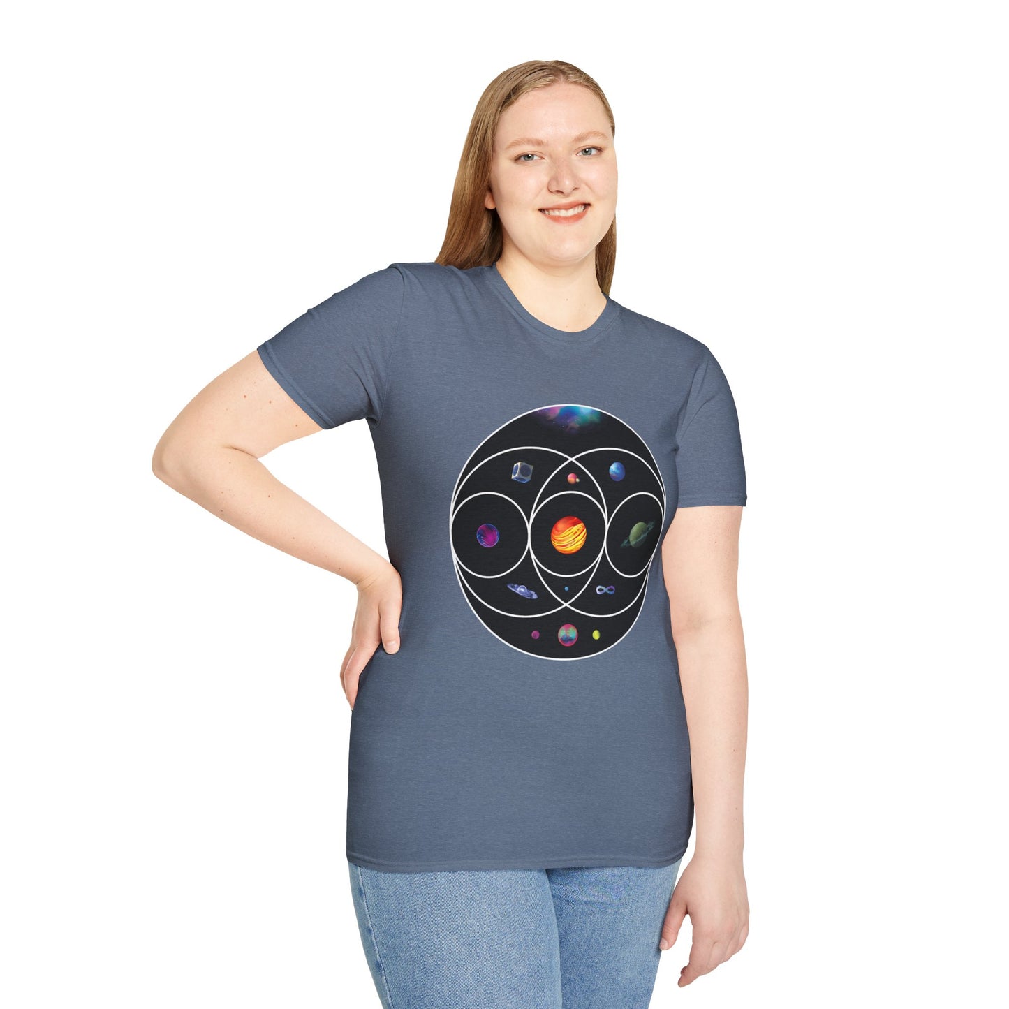 Unisex Softstyle T-Shirt Inspired by Coldplay’s Illustration Concept
