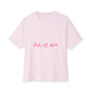 Handwritten Heart Doodle Oversized Boxy Tee