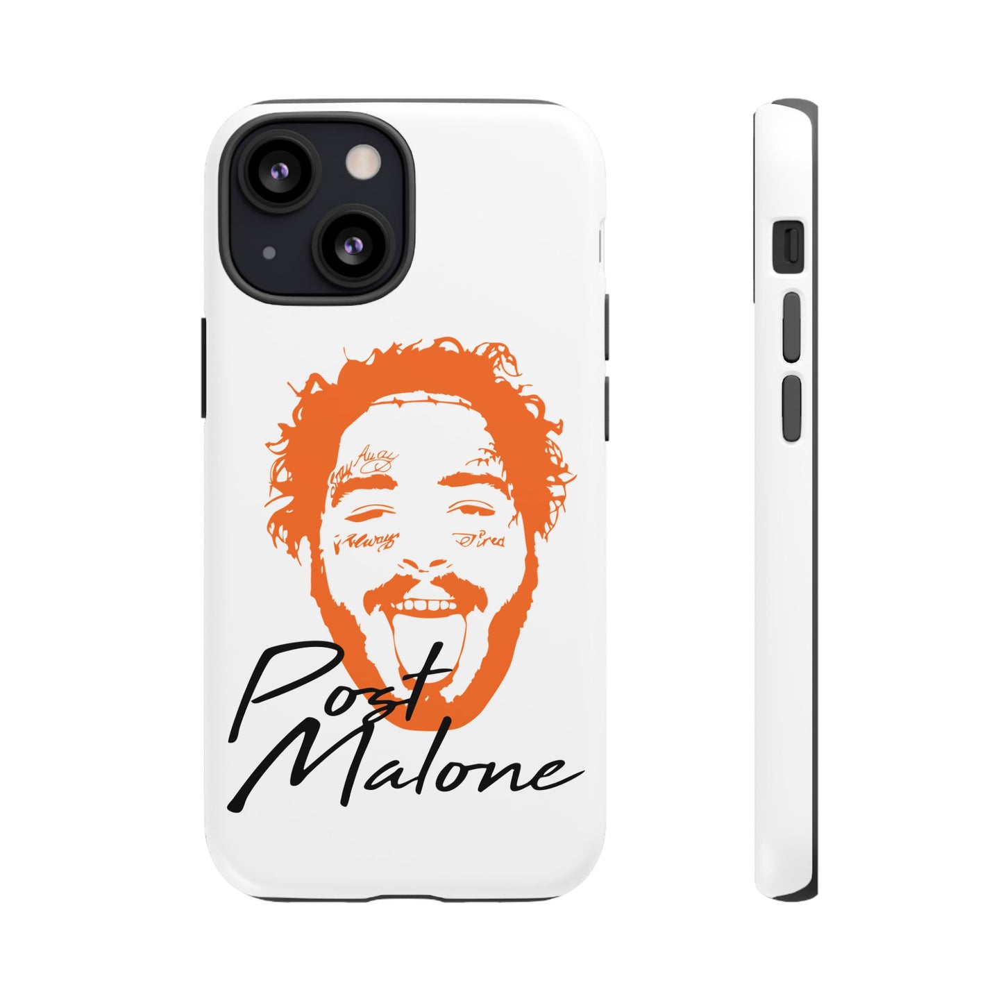 Tough iPhone Case (12–16 Pro Max) – Post Malone Name Design with Picture
