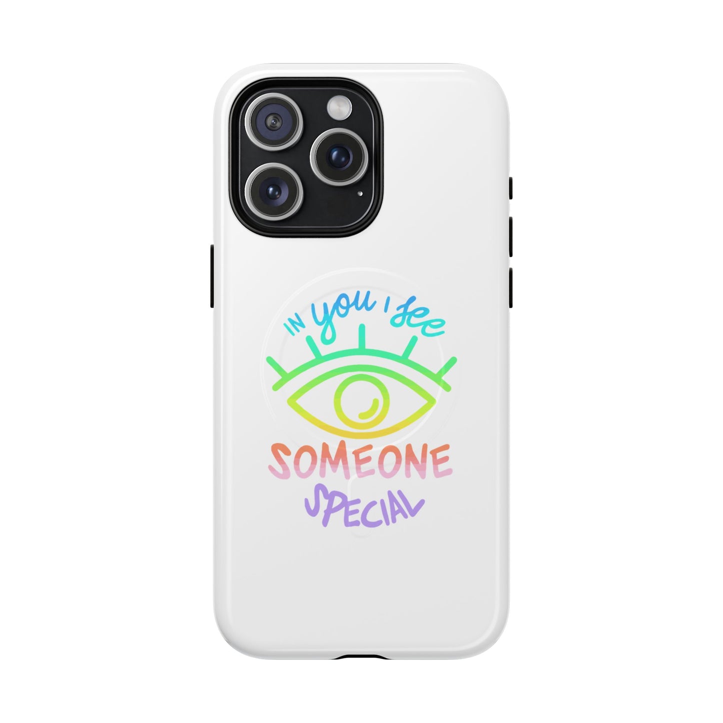 Vibrant Eye and Text Tough Magnetic Case