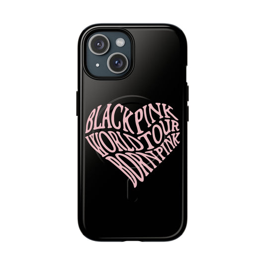 Iphone Born Pink Heart Typography - Tough Magnetic Phone Case