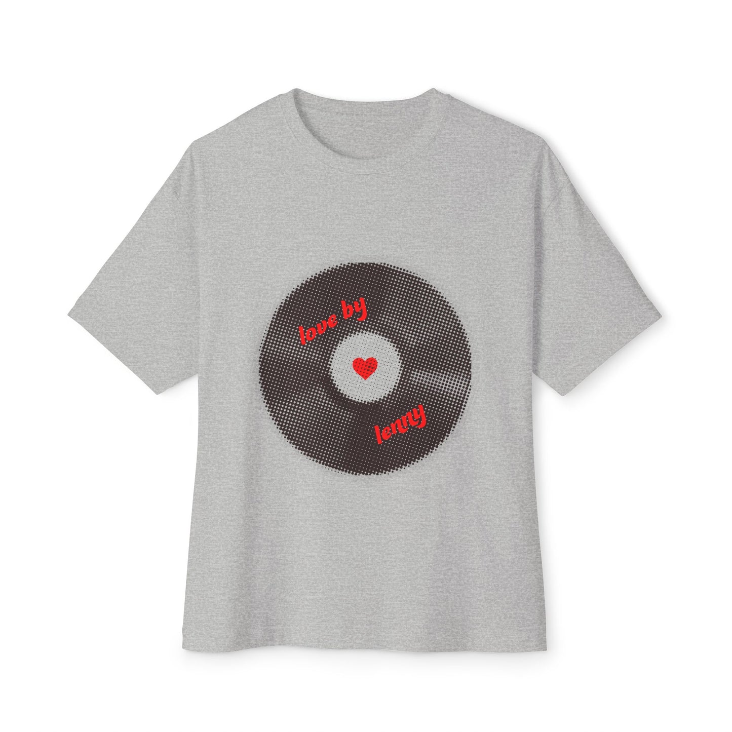 Vinyl Love Spin Unisex Oversized Boxy tee
