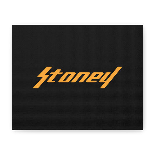 Orange Lightning Text Logo Canvas