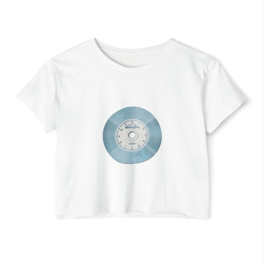 Midnight Vinyl Vibes Women's Festival Crop Top