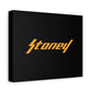 Orange Lightning Text Logo Canvas