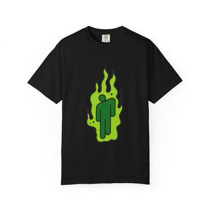 Green Flame Icon Unisex Dyed T-shirt