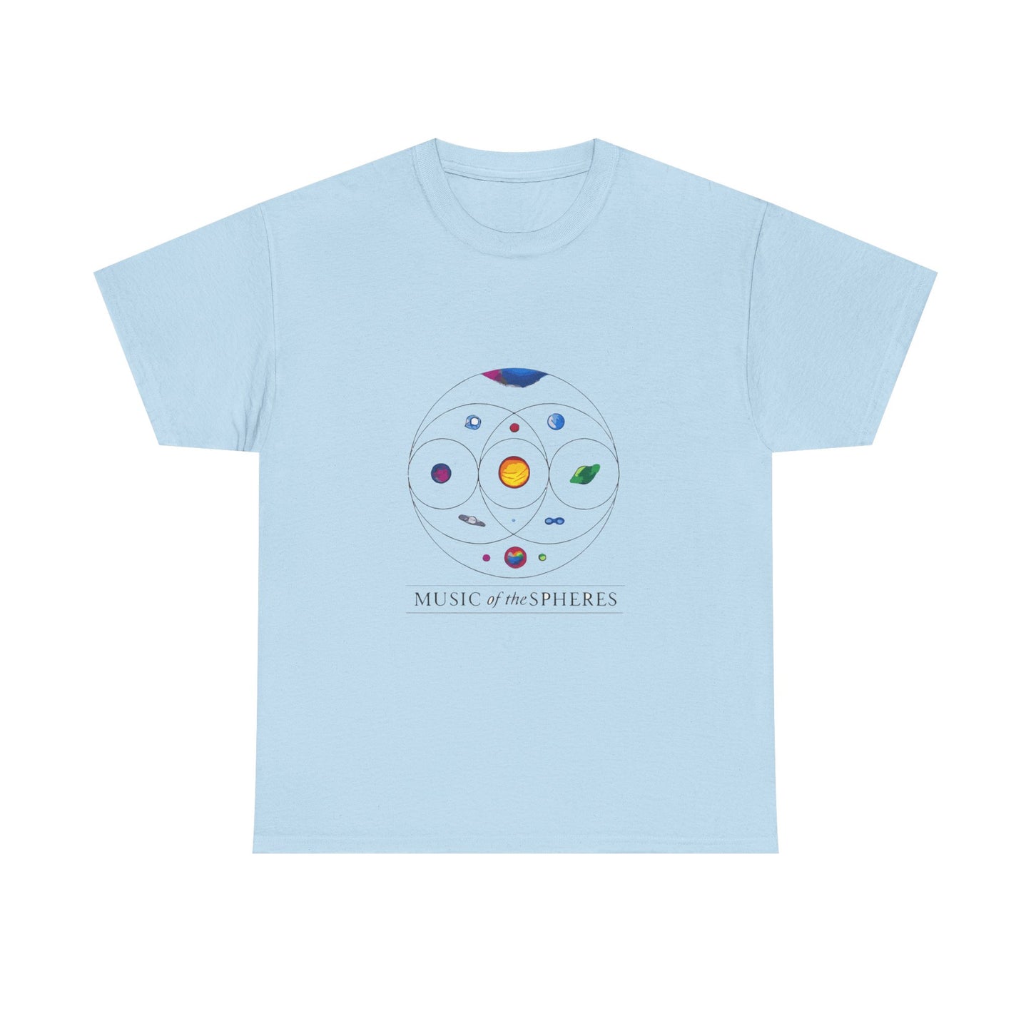 Colorful Planetary Orbit Diagram Unisex Cotton Tee
