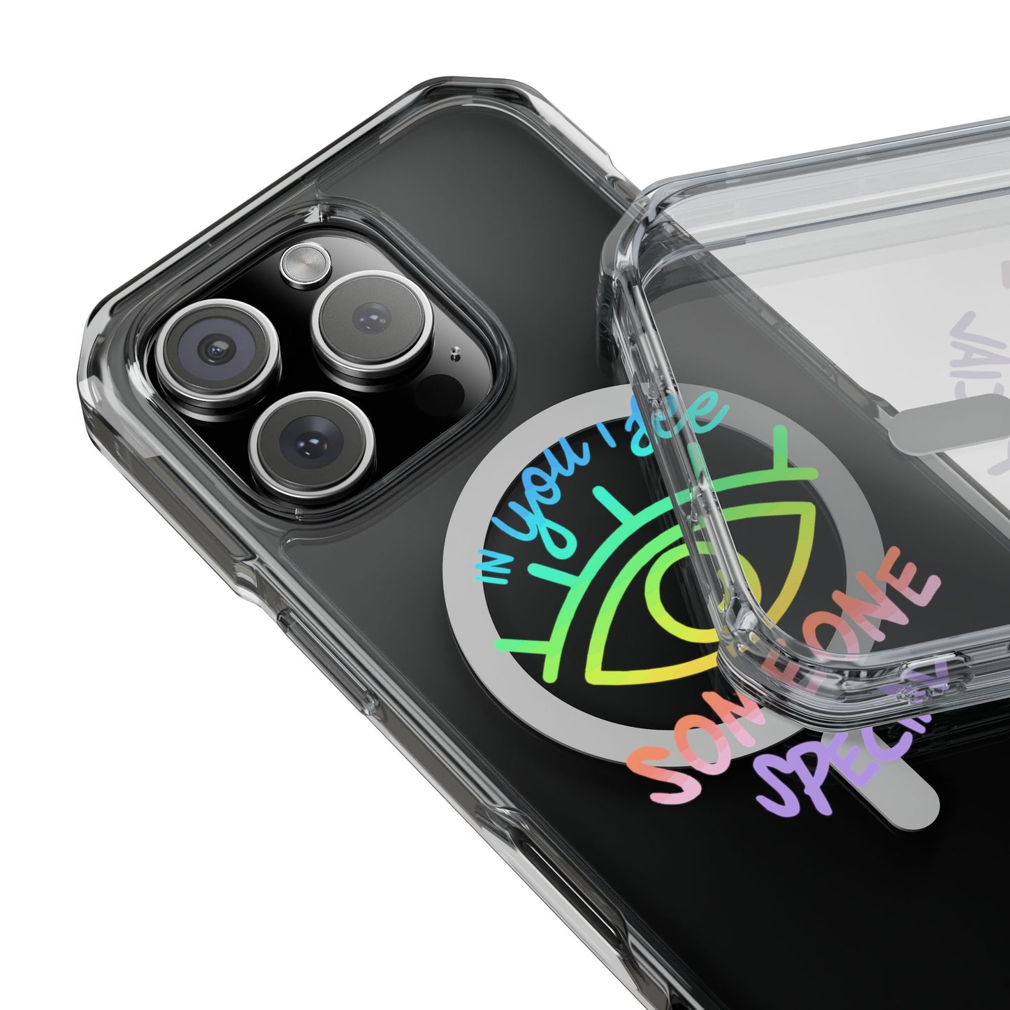 Vibrant Eye and Text Magnetic Clear Impact case