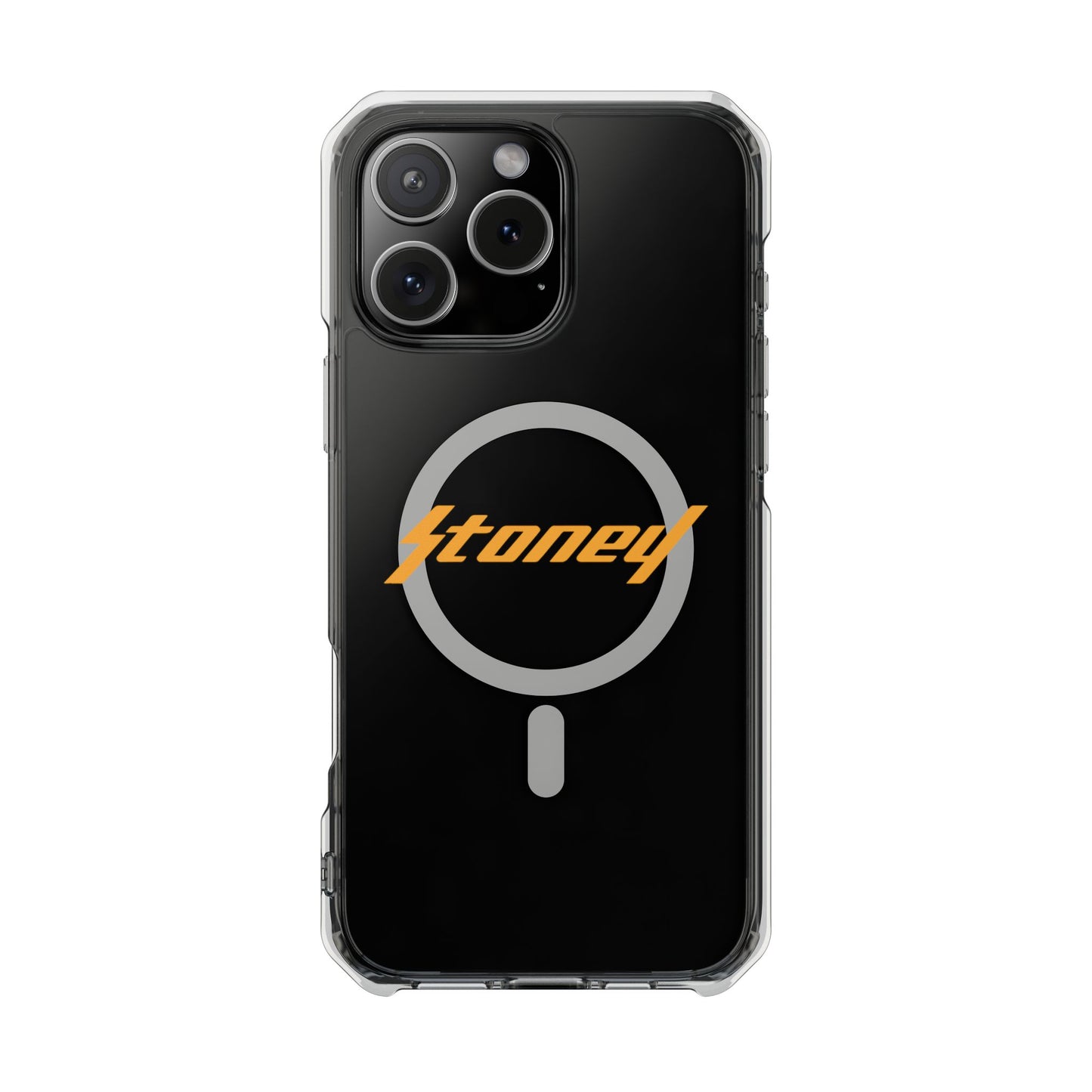 Orange Lightning Text Logo Magnetic Impact Case