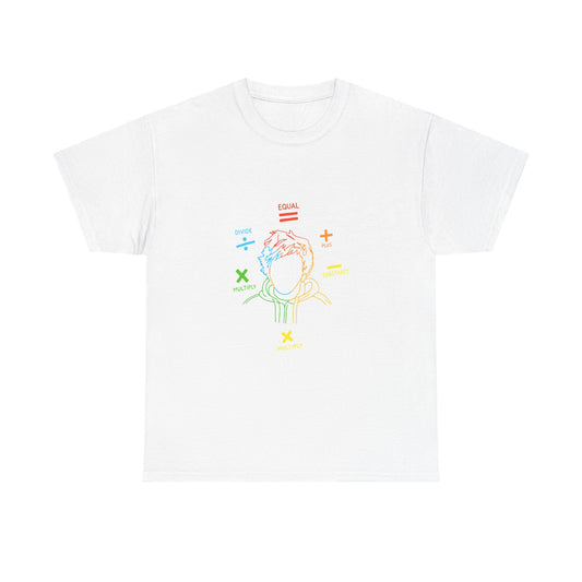 Minimalist Divide Symbol with Brush Unisex Heavy Cotton Tee