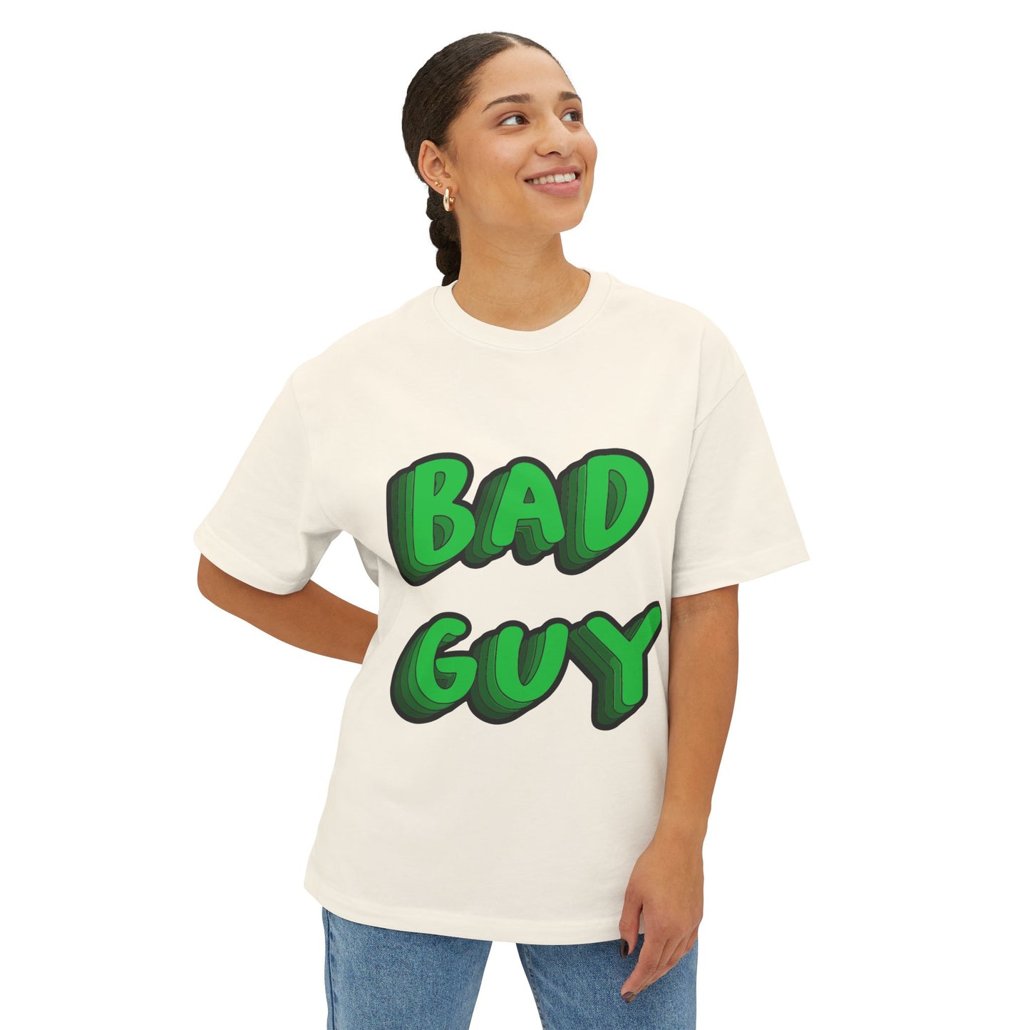 Bold 3D Bad Mood Unisex Oversized Tee
