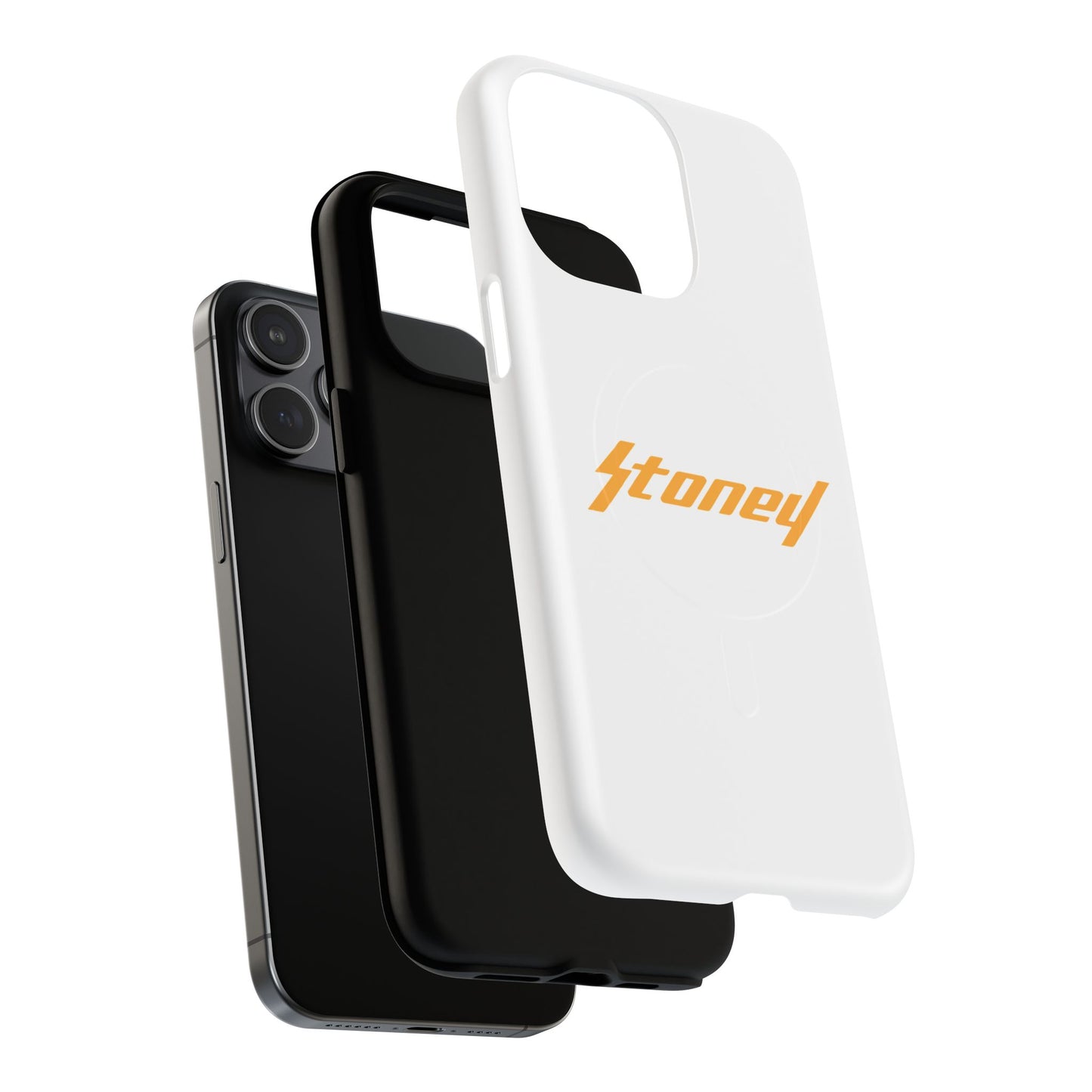 Orange Lightning Text Logo Tough Magnetic Case