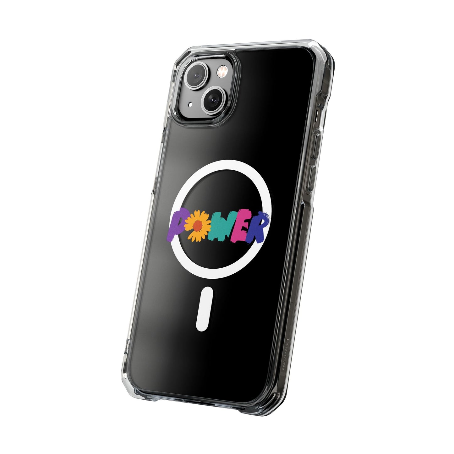 Retro Flower Power Color Pop Magnetic Clear Impact Case