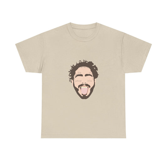Minimalist Tongue Out Cartoon Face Unisex Heavy cotton Tee