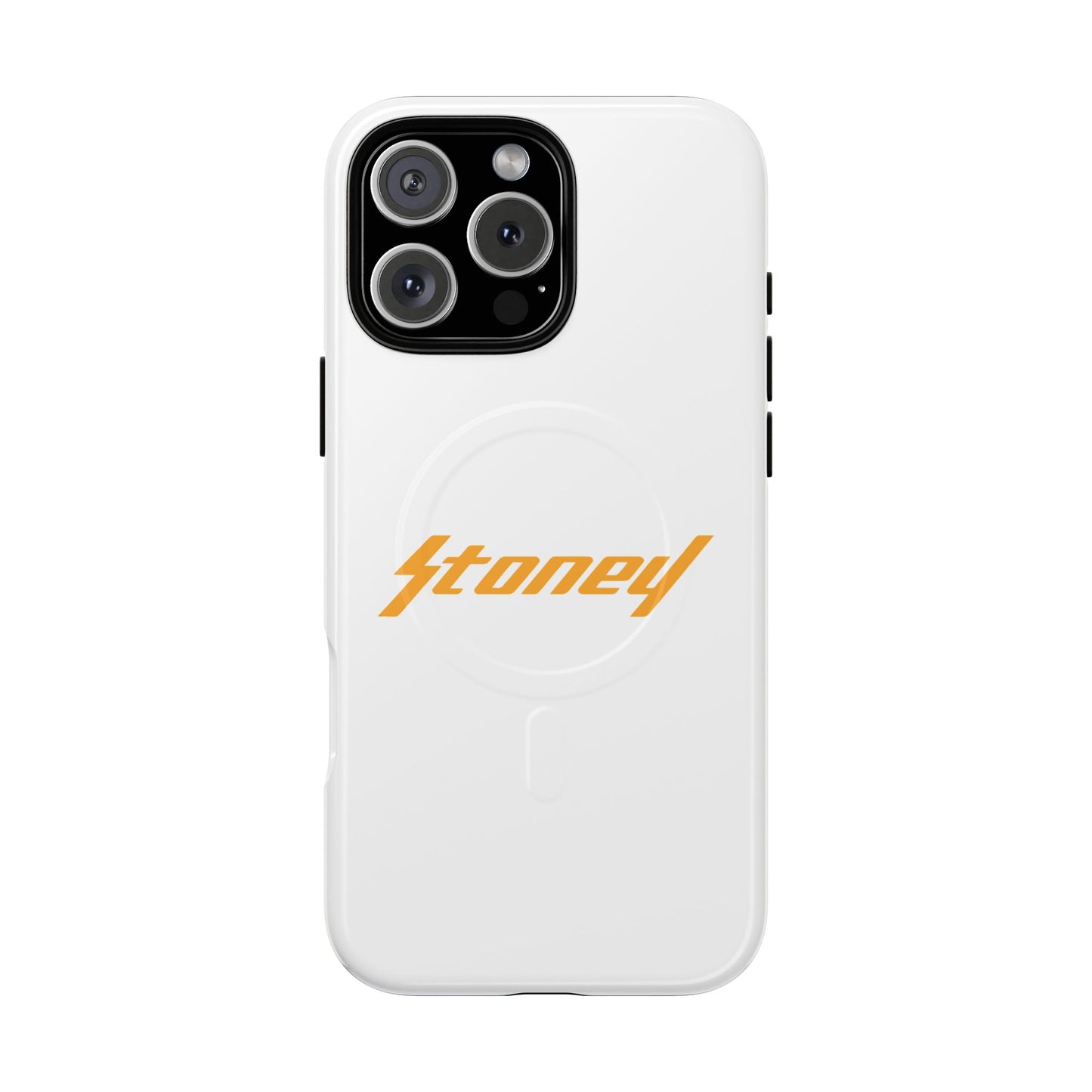 Orange Lightning Text Logo Tough Magnetic Case