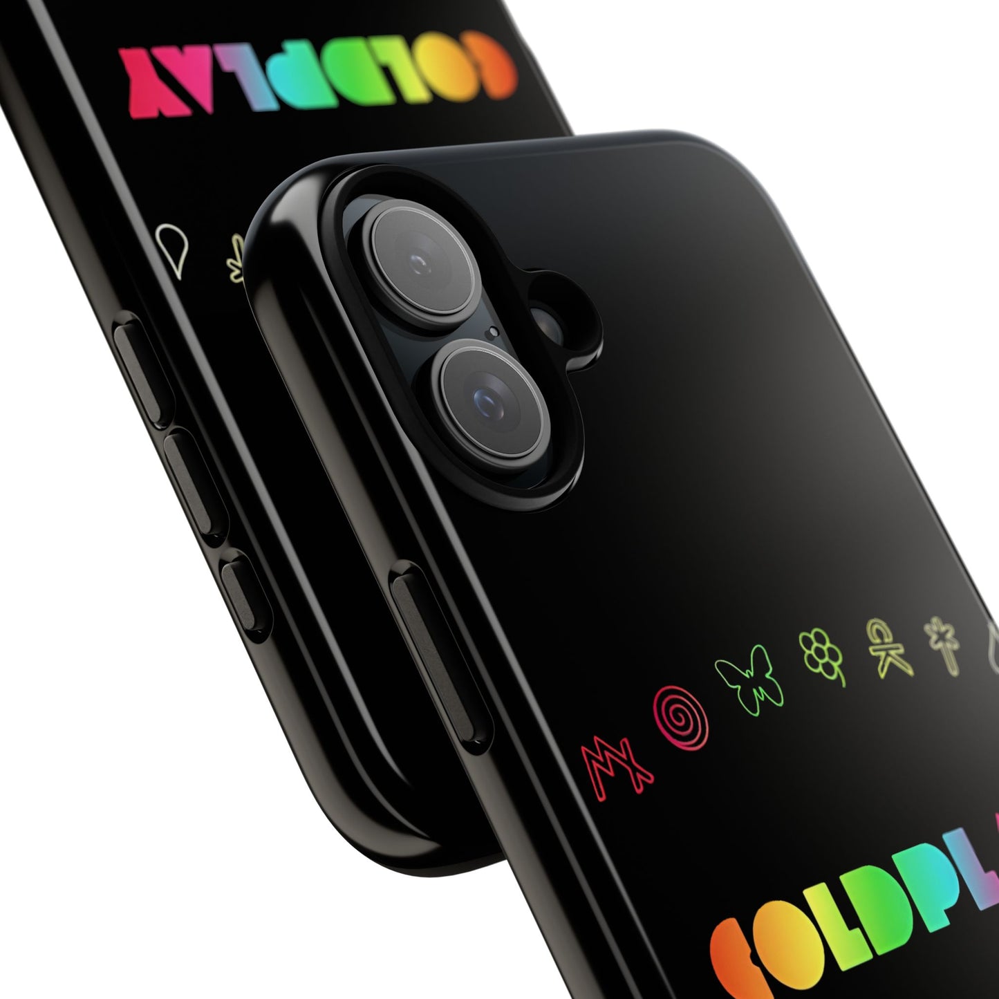 Premium Tough Case for iPhone 12 to 16 Pro Max Showcasing Coldplay’s Signage