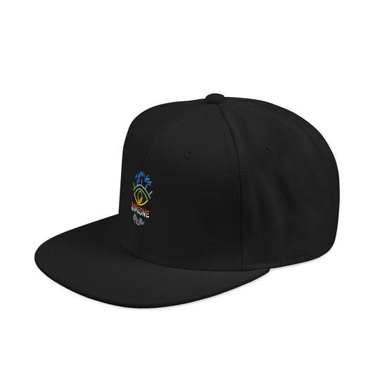 Vibrant Eye and Text Snapback cap
