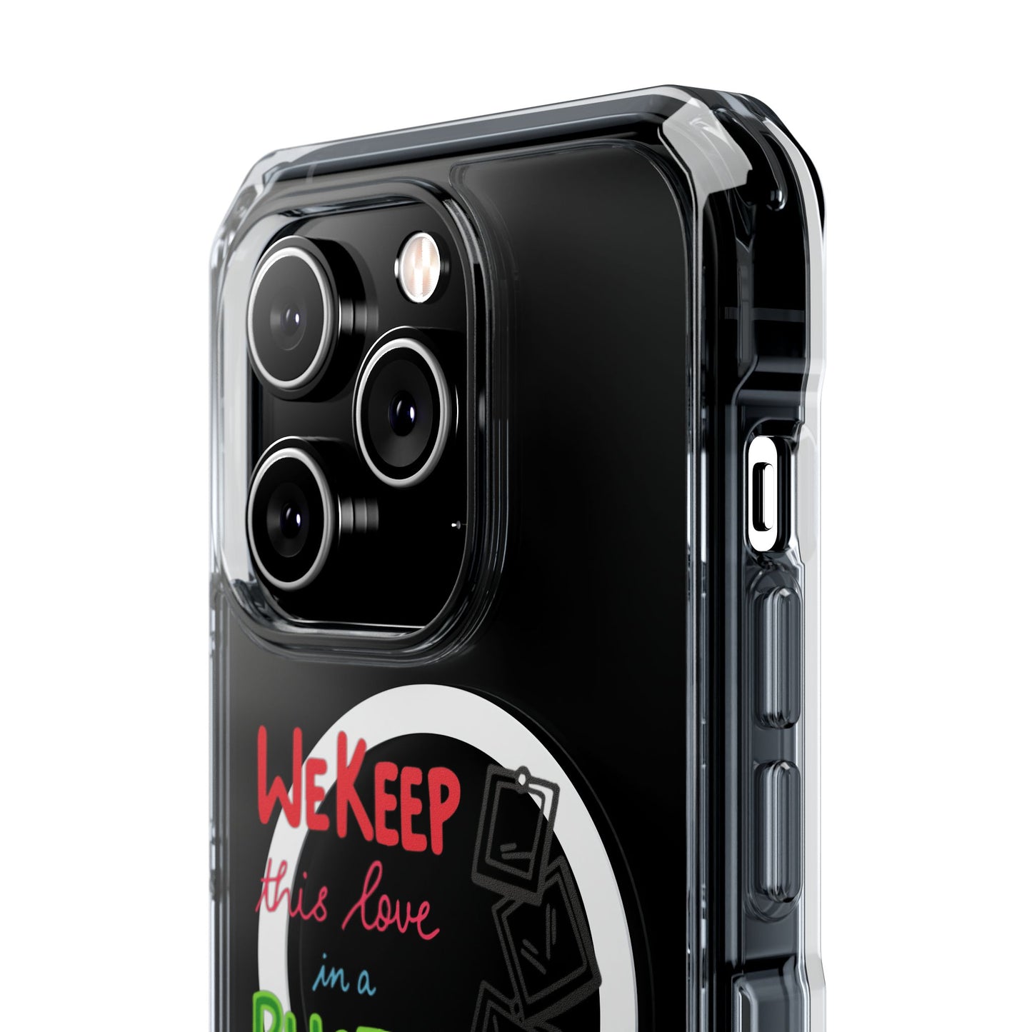 White Paw Print Magnetic Clear Impact Case