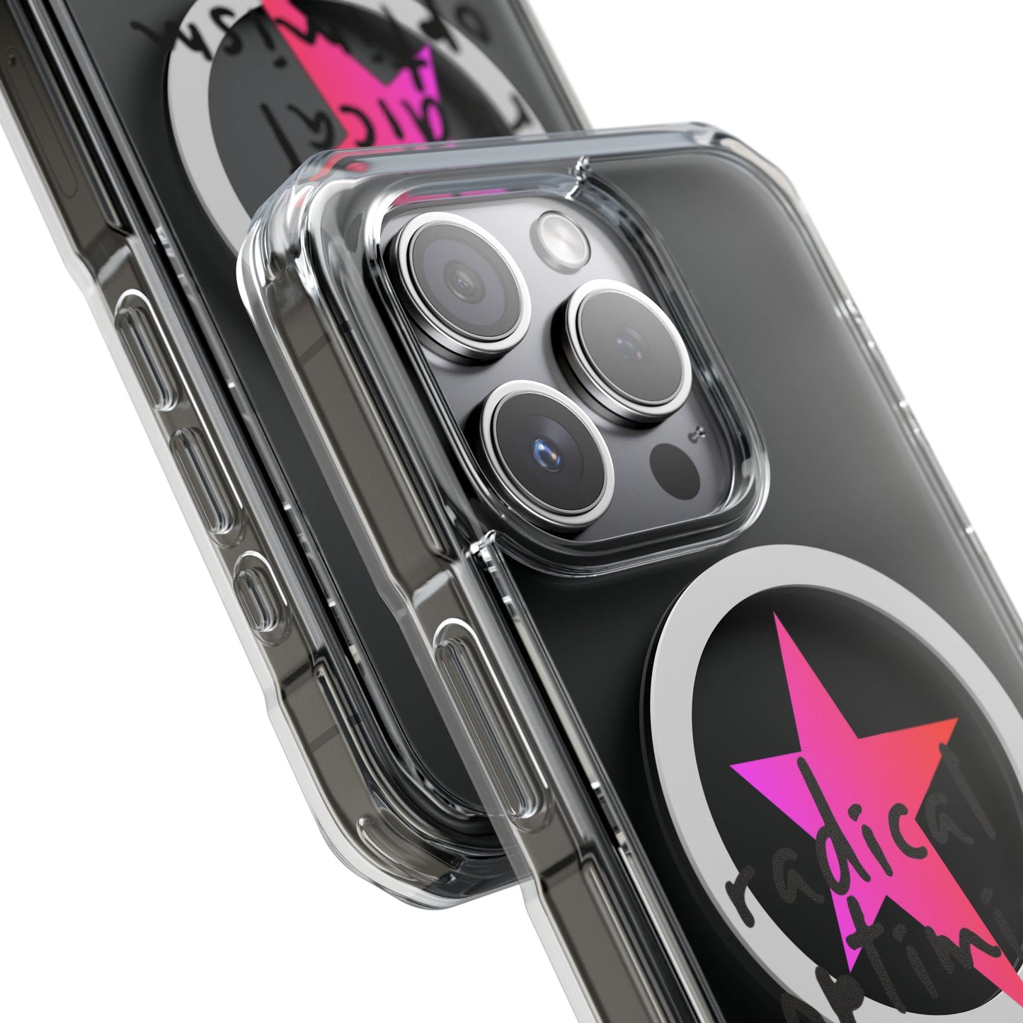 Flame Script Statement Magnetic Clear Impact case